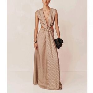 ESSE Studios Linka twist maxi silk dress